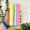 قاب گوشی Galaxy A02S - Galaxy A03S سامسونگ سیلیکونی اورجینال رنگین کمانی پاک کنی درجه یک زیربسته محافظ لنز دار کد 419