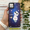 قاب گوشی Galaxy A04 - Galaxy M13 5G سامسونگ پشت گلس آینه ای CASETIFY مات محافظ لنزدار طرح گربه کیوت مشکی کد 332