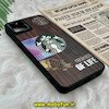 قاب گوشی Galaxy A04 - Galaxy M13 5G سامسونگ پشت گلس آینه ای CASETIFY مات طرح استارباکس STARBUCKS مشکی کد 342