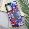 قاب گوشی Galaxy A33 سامسونگ پشت گلس آینه ای CASETIFY مات طرح NBA مشکی کد 703