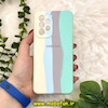 قاب گوشی Galaxy A33 سامسونگ سیلیکونی اورجینال رنگین کمانی پاک کنی درجه یک زیربسته محافظ لنز دار کد 710