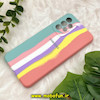 قاب گوشی Galaxy A33 سامسونگ سیلیکونی اورجینال رنگین کمانی پاک کنی درجه یک زیربسته محافظ لنز دار کد 711