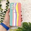 قاب گوشی Galaxy A33 سامسونگ سیلیکونی اورجینال رنگین کمانی پاک کنی درجه یک زیربسته محافظ لنز دار کد 711