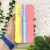 قاب گوشی Galaxy A33 سامسونگ سیلیکونی اورجینال رنگین کمانی پاک کنی درجه یک زیربسته محافظ لنز دار کد 712