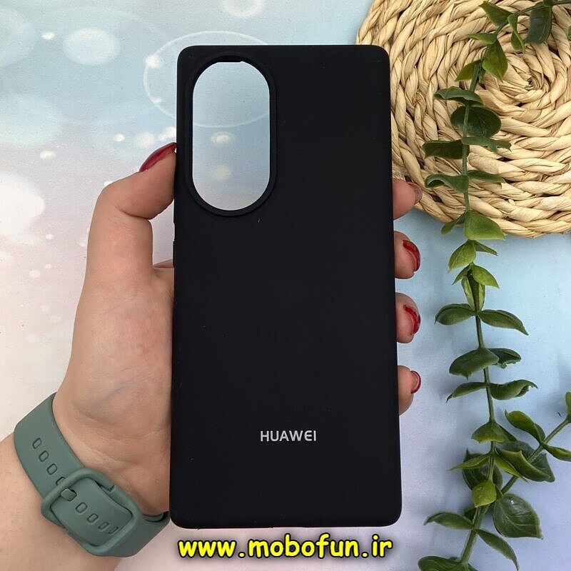 قاب گوشی Honor 70 آنر سیلیکونی اورجینال پاک کنی درجه یک زیر بسته مشکی کد 53