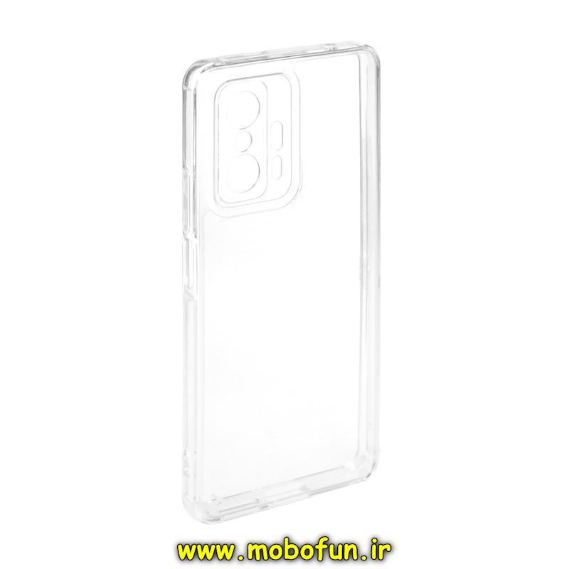 قاب گوشی Xiaomi Mi 11T - Mi 11T Pro شیائومی طرح ژله ای شفاف بی رنگ ایربگ دار کپسولی SPACE محافظ لنز دار کد 181059