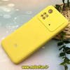 قاب گوشی Poco M4 Pro 4G شیائومی سیلیکونی اورجینال پاک کنی درجه یک زیربسته محافظ لنز دار زرد کد 394