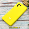 قاب گوشی Redmi A1 - Redmi A2 شیائومی سیلیکونی اورجینال پاک کنی درجه یک زیربسته محافظ لنز دار زرد کد 44