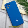 قاب گوشی Redmi A1 - Redmi A2 شیائومی سیلیکونی اورجینال پاک کنی درجه یک زیربسته محافظ لنز دار آبی تیره کد 46