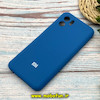 قاب گوشی Redmi A1 - Redmi A2 شیائومی سیلیکونی اورجینال پاک کنی درجه یک زیربسته محافظ لنز دار آبی تیره کد 46