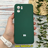 قاب گوشی Redmi A1 - Redmi A2 شیائومی سیلیکونی اورجینال پاک کنی درجه یک زیربسته محافظ لنز دار سبز تیره کد 50