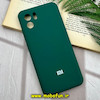 قاب گوشی Redmi A1 - Redmi A2 شیائومی سیلیکونی اورجینال پاک کنی درجه یک زیربسته محافظ لنز دار سبز تیره کد 50