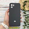 قاب گوشی Redmi A1 - Redmi A2 شیائومی سیلیکونی اورجینال پاک کنی درجه یک زیربسته محافظ لنز دار خاکستری تیره کد 54