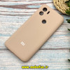قاب گوشی Redmi A1 Plus - Redmi A2 Plus - Poco C50 شیائومی سیلیکونی اورجینال پاک کنی درجه یک زیربسته محافظ لنزدار کرم کد 268