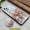قاب گوشی Galaxy A33 5G سامسونگ فانتزی سوزنی برجسته پاپ سوکت دار محافظ لنزدار طرح دخترونه کد 721