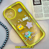قاب گوشی iPhone 11 Pro Max آیفون طرح ژله ای شفاف بالشتی سه بعدی عروسکی محافظ لنز دار زرد کد 744