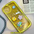 قاب گوشی iPhone 11 Pro Max آیفون طرح ژله ای شفاف بالشتی سه بعدی عروسکی محافظ لنز دار زرد کد 744
