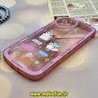 قاب گوشی iPhone 11 Pro Max آیفون طرح ژله ای شفاف بالشتی سه بعدی عروسکی محافظ لنز دار صورتی کد 747