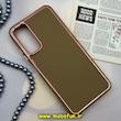 قاب گوشی Galaxy A05S سامسونگ متال کیس سیلیکونی ژله ای LUXUARY عسلی کد 173