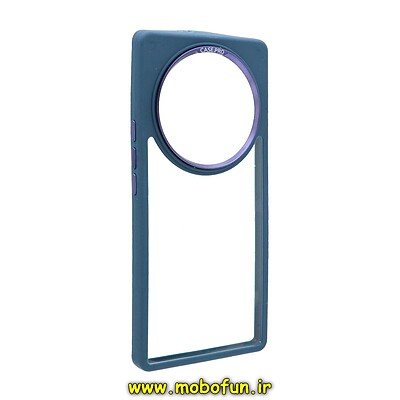 قاب گوشی Honor X9A آنر اورجینال متال کیس Metal اورجینال CASE PRO طرح پشت طلق شفاف دور سیلیکونی سرمه ای کد 154