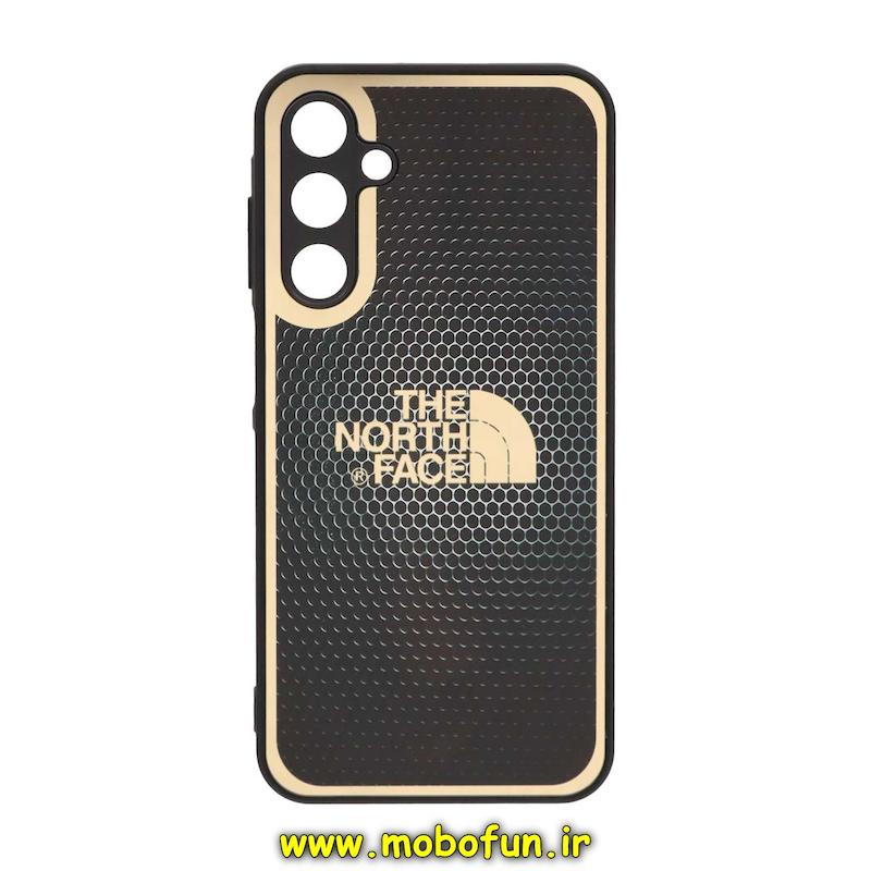 قاب گوشی Galaxy A25 سامسونگ پشت گلس سرامیکی طلاکوب محافظ لنزدار طرح THE NORTH FACE کد 123
