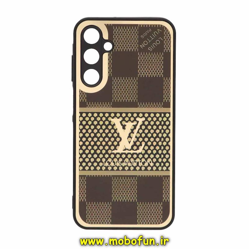 قاب گوشی Galaxy A25 سامسونگ پشت گلس سرامیکی طلاکوب محافظ لنزدار طرح لویی ویتون LV کد 126