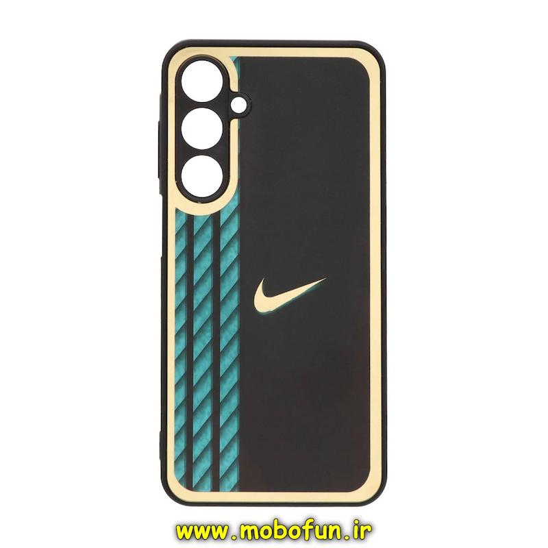 قاب گوشی Galaxy A25 سامسونگ پشت گلس سرامیکی طلاکوب محافظ لنزدار طرح نایکی NIKE کد 133