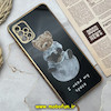 قاب گوشی Galaxy A51 سامسونگ طرح ژله ای مای کیس گلد لاین دور طلایی محافظ لنز دار خرس تدی مشکی کد 1079