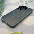 قاب گوشی iPhone 14 Pro Max آیفون پشت مات اورجینال STOREBOX مگ سیف دار دور سیلیکونی خاکستری تیتانیوم کد 363