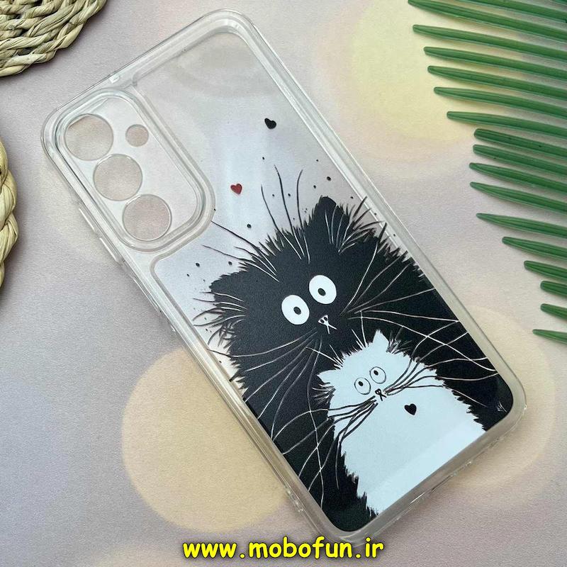 قاب گوشی Galaxy A25 سامسونگ فانتزی عروسکی ژله ای شفاف محافظ لنز دار کپسولی طرح گربه کیوت کد 169