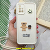 قاب گوشی Galaxy A51 سامسونگ سیلیکونی Solid برجسته محافظ لنزدار طرح BABY بنددار کنفی کرم کد 1083