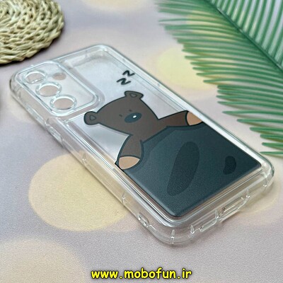 قاب گوشی Galaxy A55 سامسونگ فانتزی عروسکی ژله ای شفاف محافظ لنز دار کپسولی طرح خرس تدی مستربین کد 74