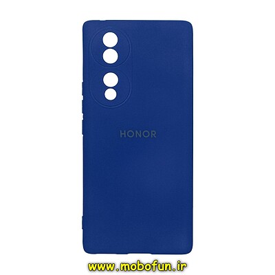 قاب گوشی Honor 70 آنر سیلیکونی های کپی زیربسته محافظ لنز دار آبی کاربنی کد 54