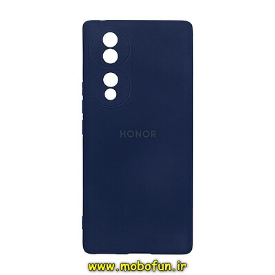 قاب گوشی Honor 70 آنر سیلیکونی های کپی زیربسته محافظ لنز دار سرمه ای کد 55