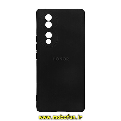 قاب گوشی Honor 70 آنر سیلیکونی های کپی زیربسته محافظ لنز دار مشکی کد 56