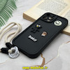 قاب گوشی iPhone 13 Pro Max آیفون سیلیکونی Solid برجسته محافظ لنزدار طرح BABY بنددار کنفی مشکی کد 786