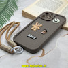 قاب گوشی iPhone 13 Pro Max آیفون سیلیکونی Solid برجسته محافظ لنزدار طرح BABY بنددار کنفی نسکافه ای کد 787