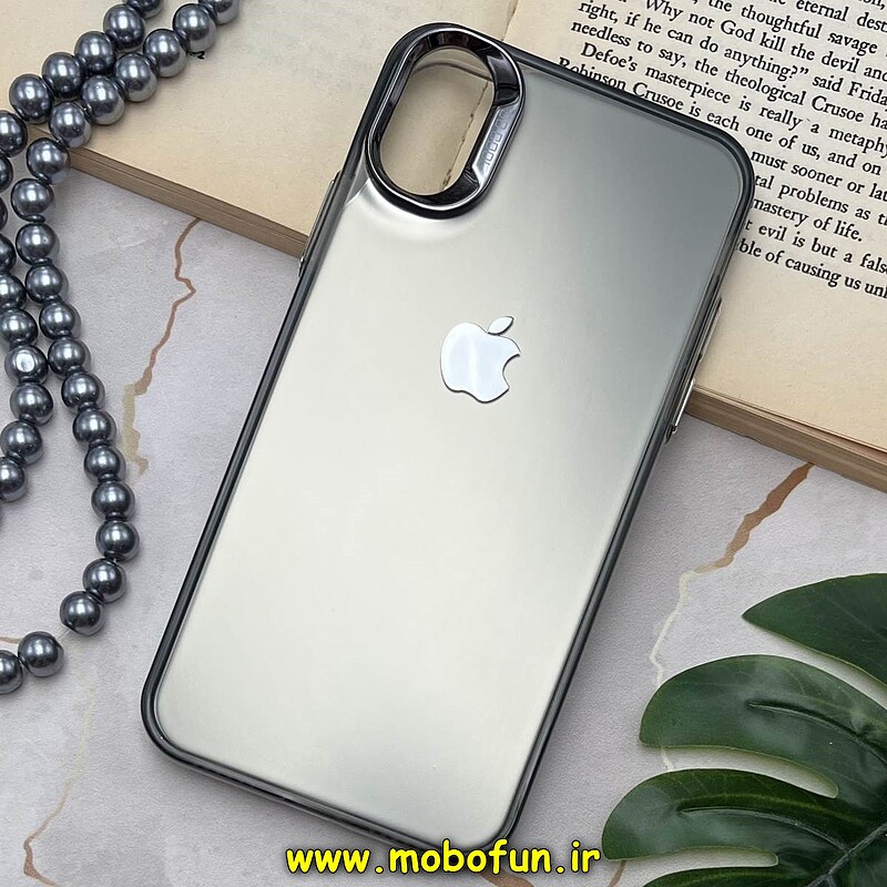 قاب گوشی iPhone X - iPhone XS آیفون طرح So CooL اورجینال Qseries لنز کرومی خاکستری کد 684