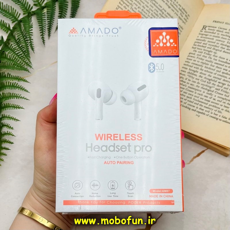 ایرپاد بلوتوث آمادو AMADO سری Headset Pro مدل AM87