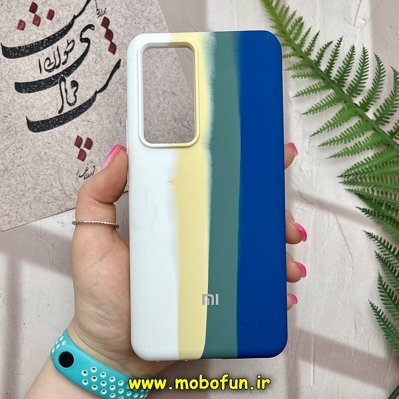 قاب گوشی Xiaomi 12T - Xiaomi 12T Pro شیائومی سیلیکونی اورجینال آبرنگی رنگین کمانی پاک کنی درجه یک زیربسته کد 295