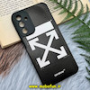 قاب گوشی Galaxy A15 سامسونگ کبریتی چرمی محافظ لنزدار کپسولی طرح OFF-WHITE کد 281