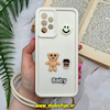 قاب گوشی Galaxy A52 4G - Galaxy A52 5G - Galaxy A52S سامسونگ سیلیکونی Solid برجسته محافظ لنزدار طرح BABY بنددار کنفی کرم کد 1405