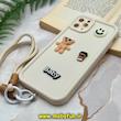 قاب گوشی iPhone 11 Pro Max آیفون سیلیکونی Solid برجسته محافظ لنزدار طرح BABY بنددار کنفی کرم کد 751