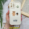 قاب گوشی iPhone 12 Pro Max آیفون سیلیکونی Solid برجسته محافظ لنزدار طرح BABY بنددار کنفی کرم کد 855