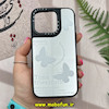 قاب گوشی iPhone 15 Pro آیفون پشت گلس آینه ای اورجینال CASETIFY طرح پروانه کیوت کد 25