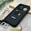 قاب گوشی iPhone 15 Pro Max آیفون سیلیکونی Solid برجسته محافظ لنزدار طرح BABY بنددار کنفی مشکی کد 135