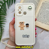 قاب گوشی Redmi 12C - Poco C55 - Redmi 11A شیائومی سیلیکونی Solid برجسته محافظ لنزدار طرح BABY بنددار کنفی کرم کد 504