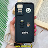قاب گوشی Redmi Note 11 Pro 4G Global - Redmi Note 11 Pro 5G Global - Redmi Note 11E Pro 5G - Redmi Note 12 Pro 4G شیائومی سیلیکونی Solid برجسته محافظ لنزدار طرح BABY بنددار کنفی مشکی کد 1128