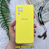 قاب گوشی Galaxy A22 4G - Galaxy M32 4G سامسونگ سیلیکونی اورجینال سورا SORA پاک کنی درجه یک زیربسته محافظ لنز دار زرد کد 810