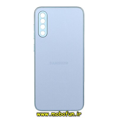 قاب گوشی Galaxy A70 - Galaxy A70S سامسونگ مدل PVD ضد خش پشت گلس شیشه ای محافظ لنز دار آبی کد 433